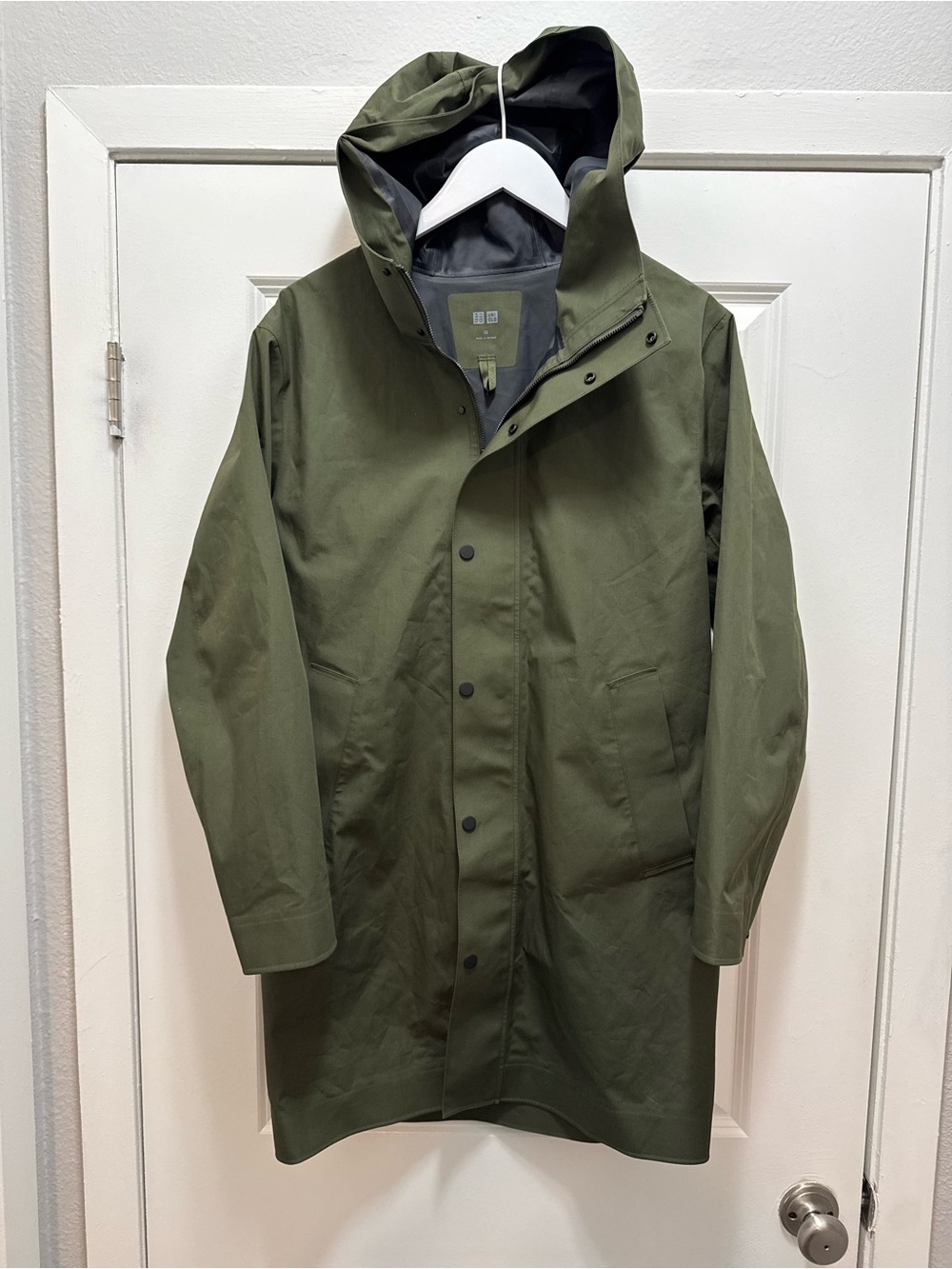 Uniqlo Green Blocktech Rain Jacket Slim Fit Water